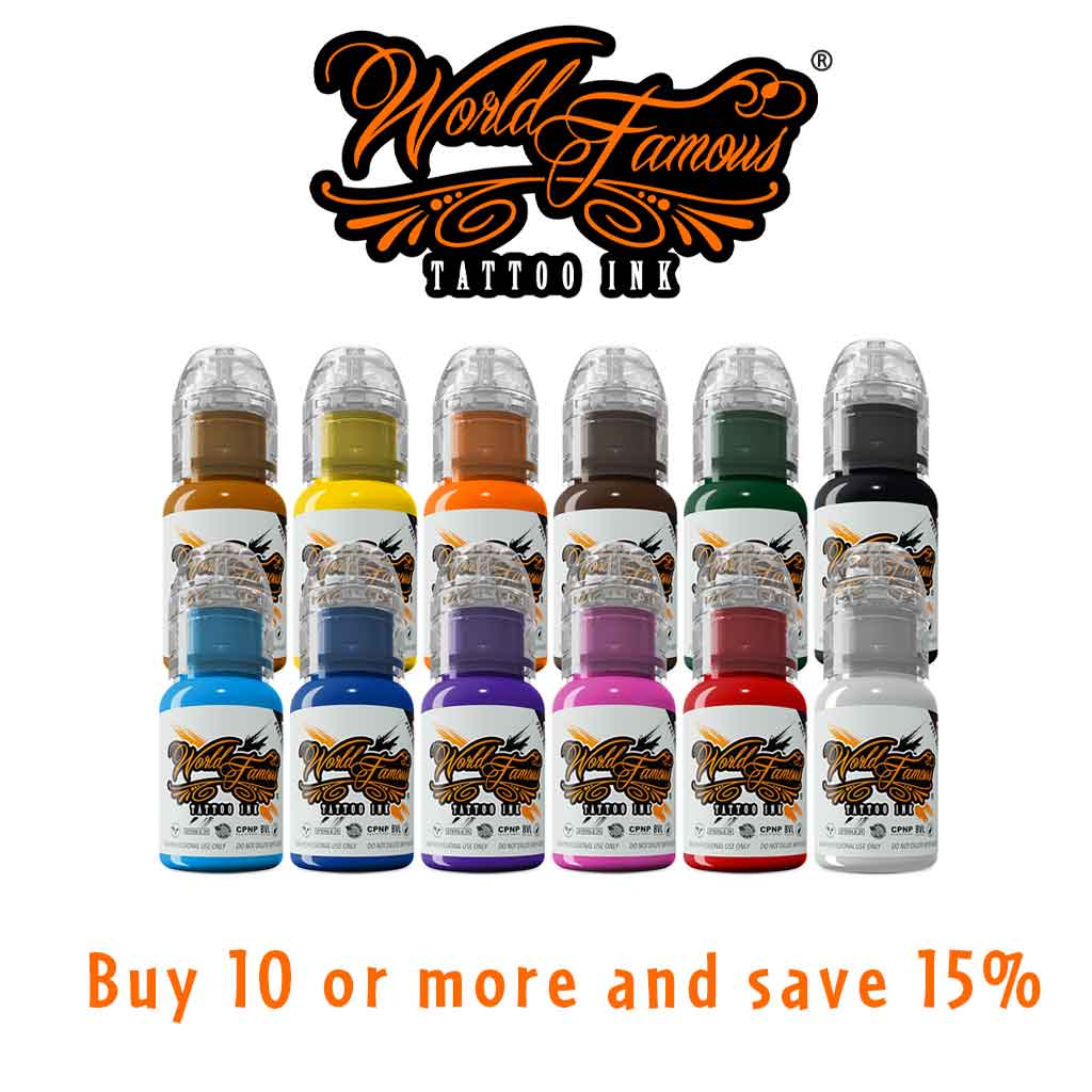 World Famous Tattoo Ink - Buy 10 or more and save 15%