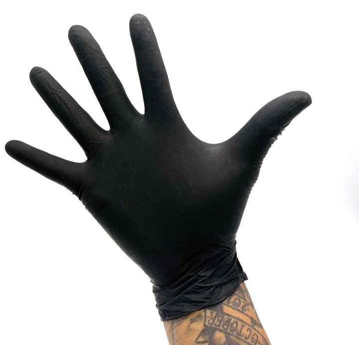 UG Health Care Medical Supply Small Black Pearl Latex Powder Free Exam Gloves sold by Element Tattoo Supply