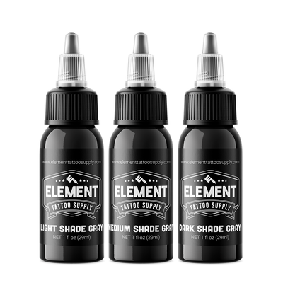 Grey Wash - Element Tattoo Ink Set - 3 Shades