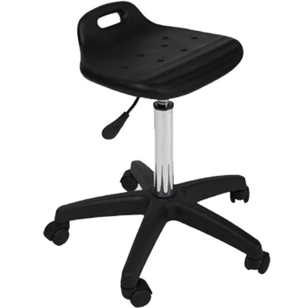Black All-Purpose Air-Lift Stool with Star Base - Inkbed