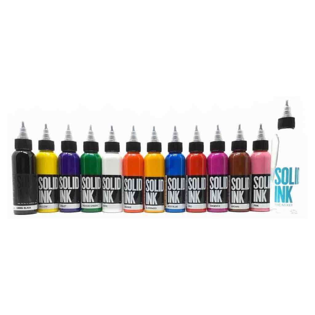 12 Color Set, 1 oz. | Solid Ink – Element Tattoo Supply
