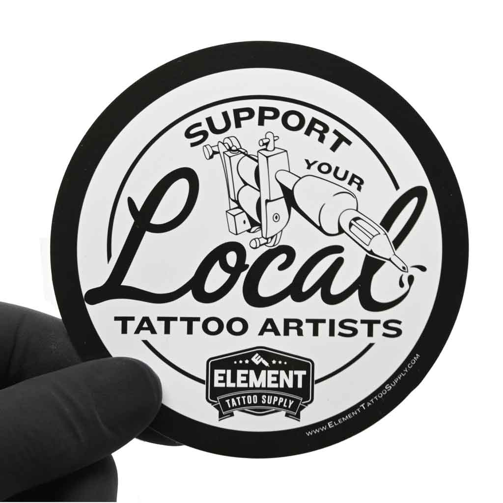 Support Your Local Tattoo Artist Decals - Bright Pack of 10 Stickers ...