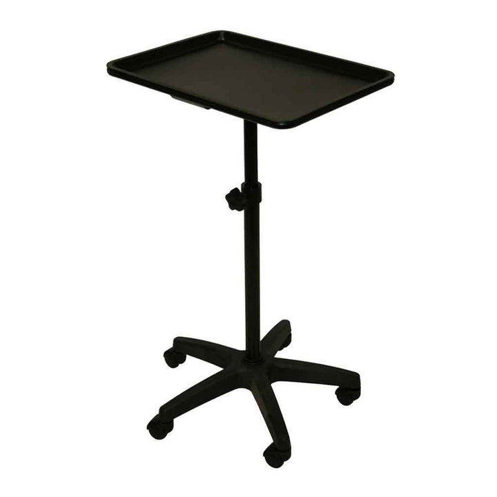 Extra Large Steel Single-Post Mayo Instrument Stand & Work Tray - Inkbed