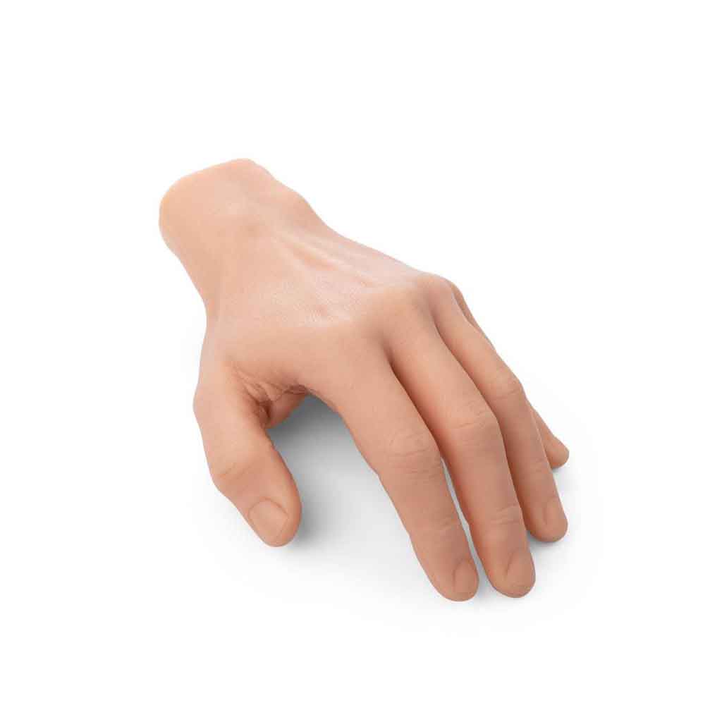 Tattooable Synthetic Hand with Wrist, 10" x 5" Fitzpatrick Tone 2 - A Pound of Flesh