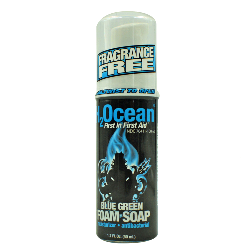 H2ocean Medical Supply H2Ocean Blue Green Foam Soap 1.7oz