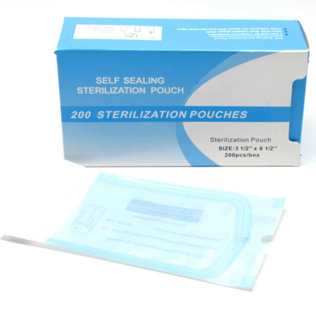 Sterilization Pouch, Self Sealing - 3.5" x 6.5" 200pcs/box