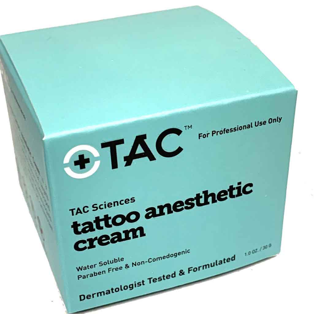 TAC Sciences Tattoo Anesthetic Numbing Cream 1oz use to numb tattoos