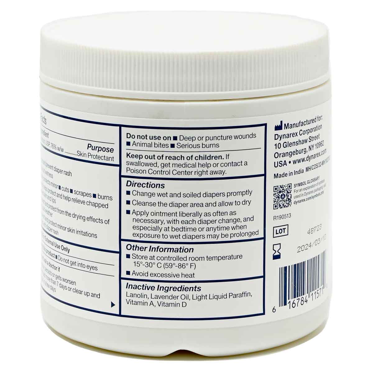 Vitamin A&D Tattoo Ointment, 15 oz Jar Dynarex