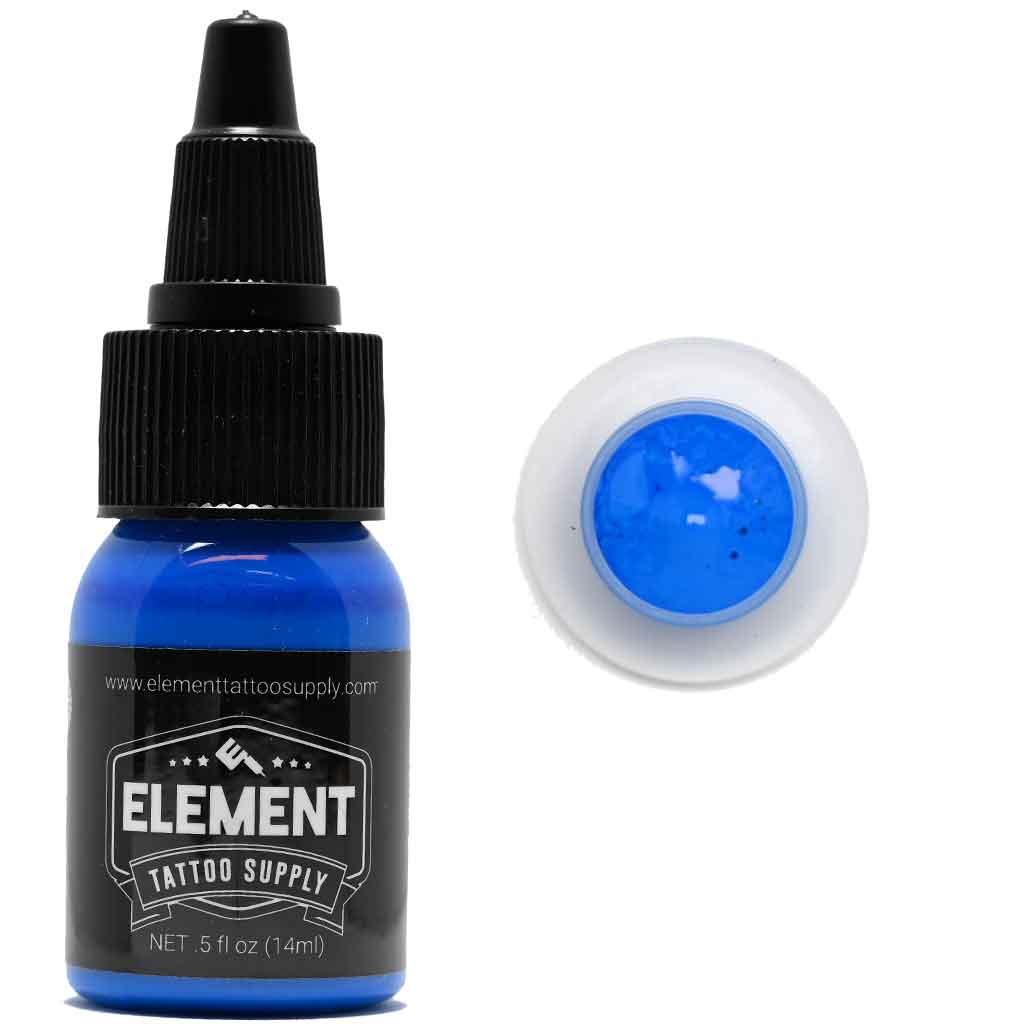 blue tattoo ink by element tattoo supply