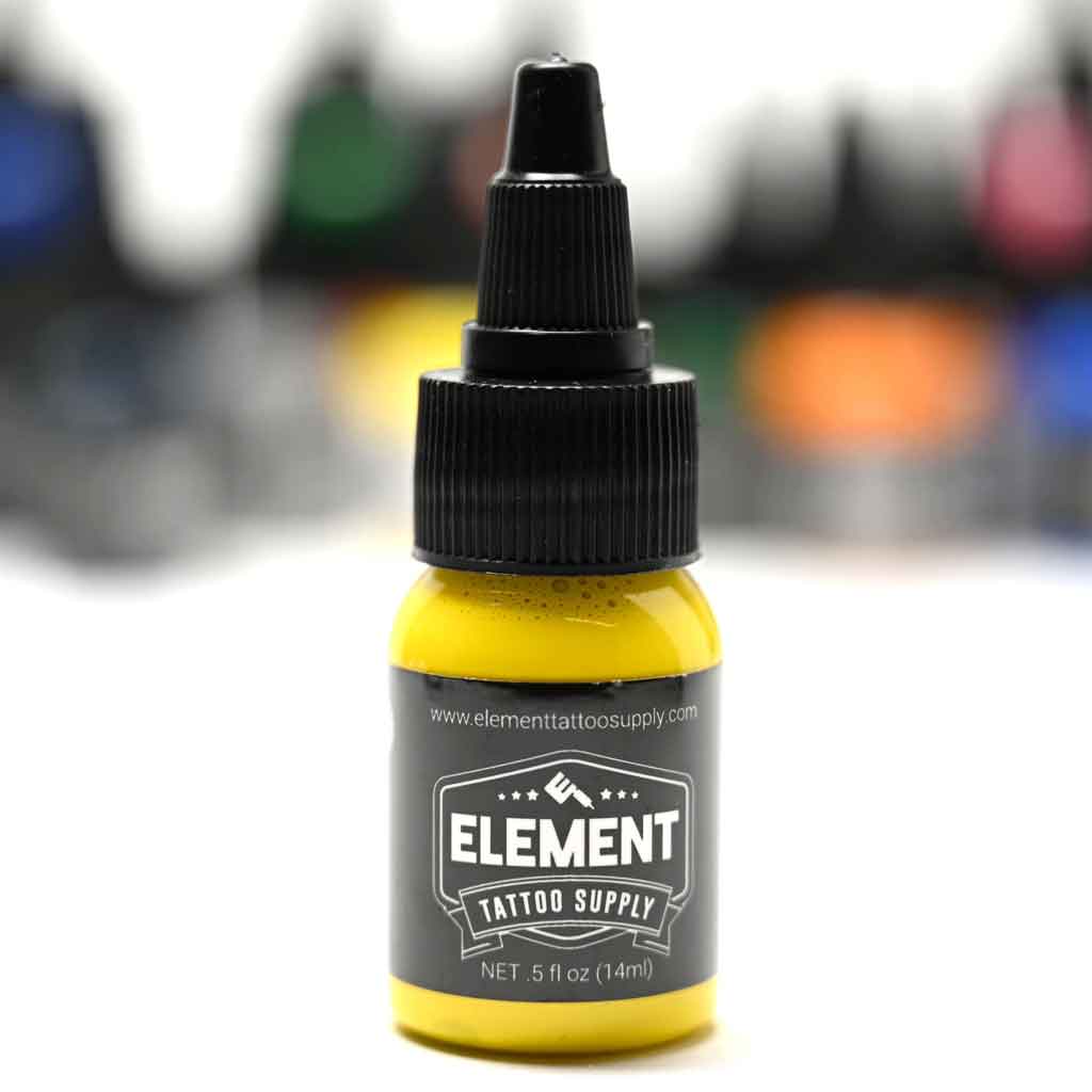 yellow tattoo ink by element tattoo supply