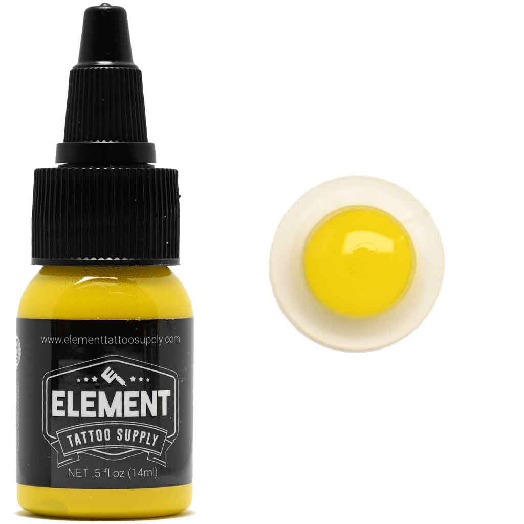 yellow tattoo ink by element tattoo supply