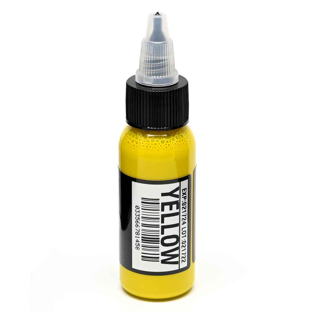 Yellow tattoo ink bottle from Element Tattoo Supply