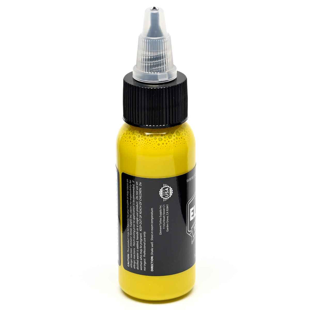 Yellow tattoo ink bottle from Element Tattoo Supply