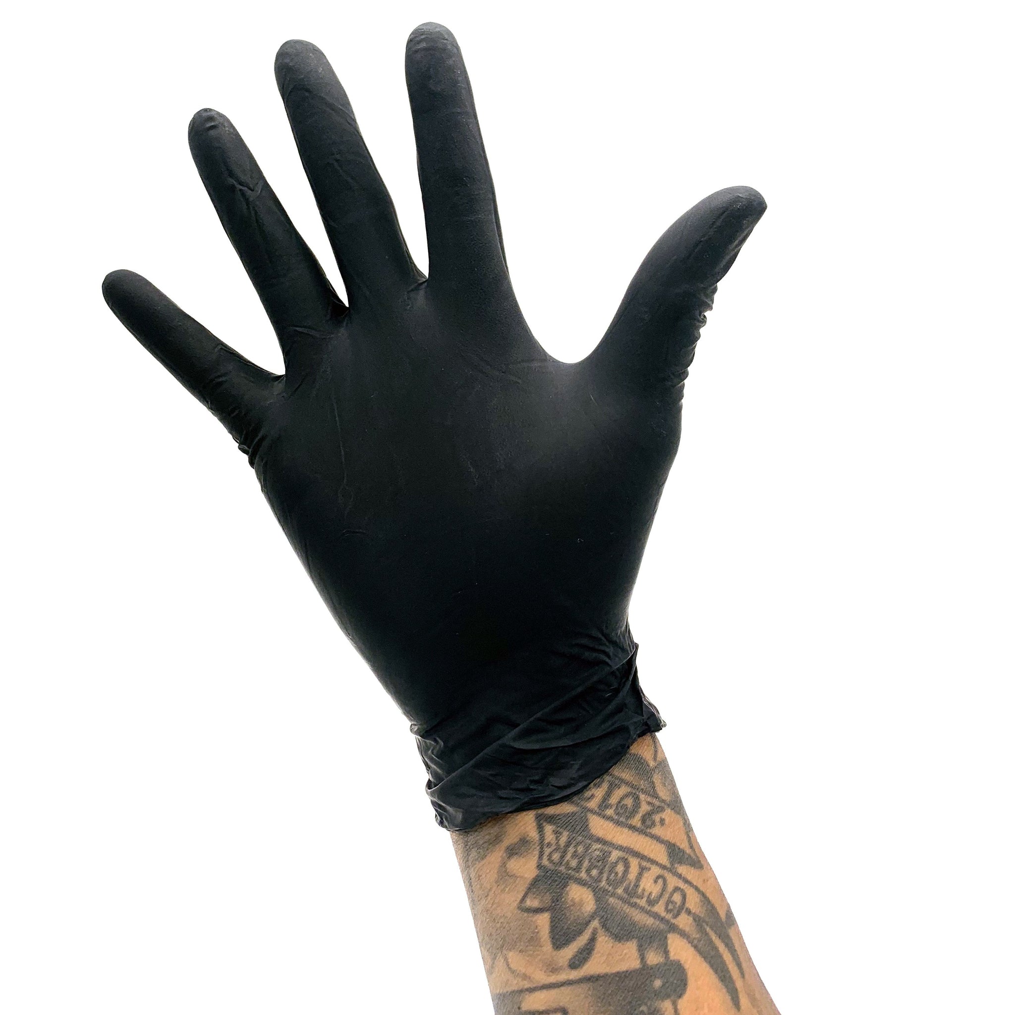 Carbonite Nitrile Gloves, 5 mil Black